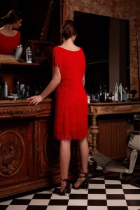 20's style midi dress with fringes